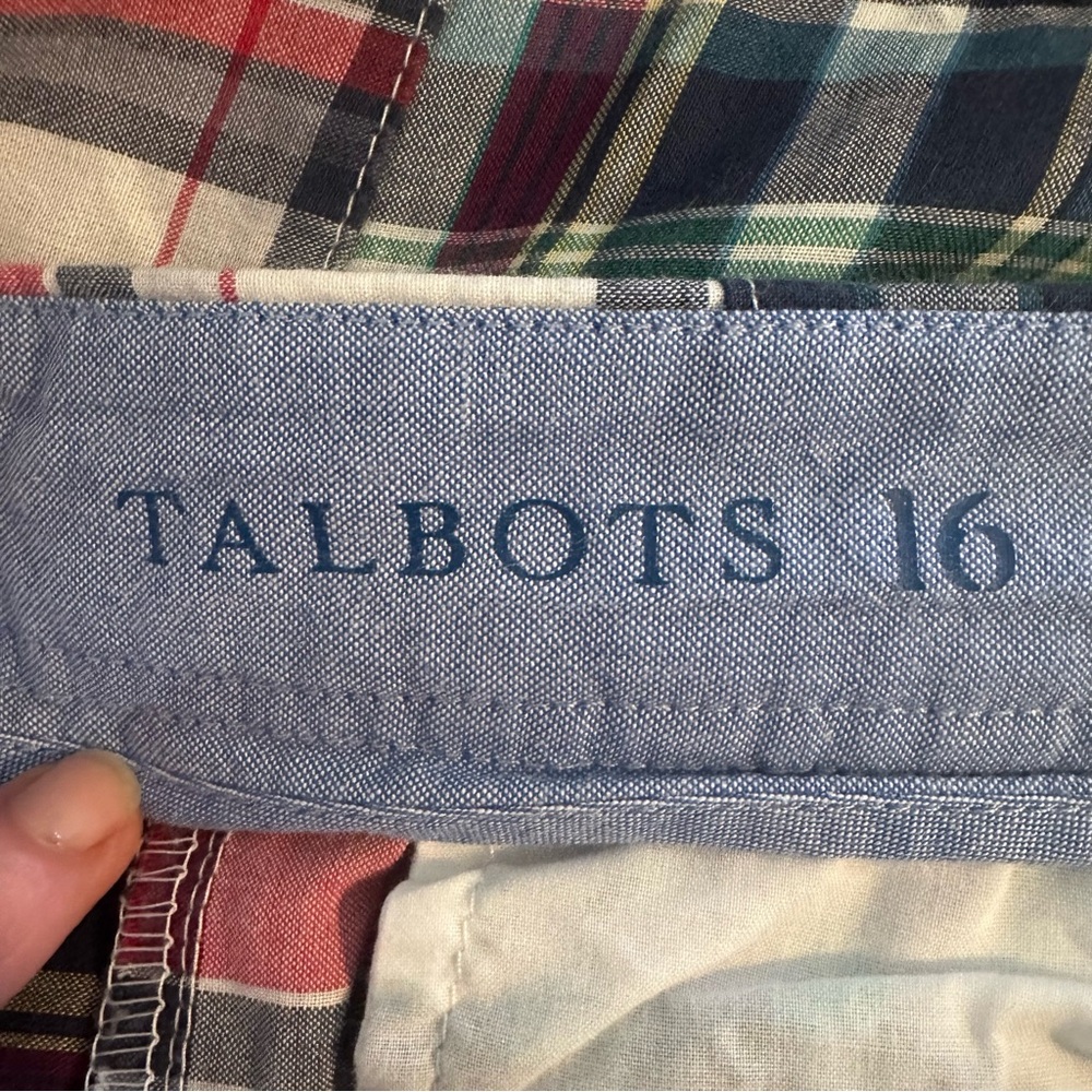 Talbots Madras Plaid Weekend Chino Shorts - Picture 9 of 12